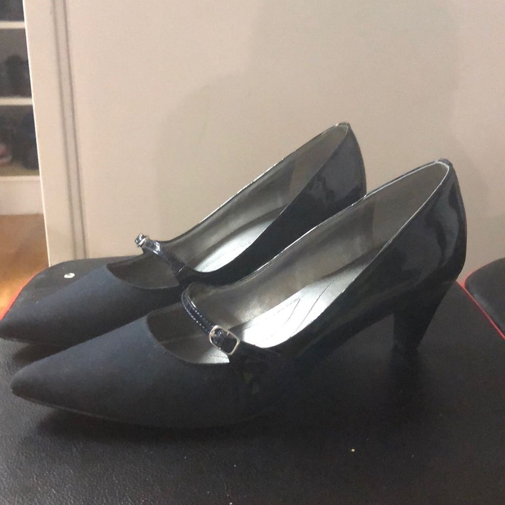 Women shoes, bleu 39, heel 2 inches